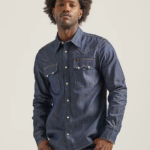 Lee hombres 101 camisa occidental índigo seco ropa Z6H6F921