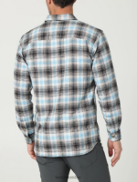Lee hombres camisa con botones a cuadros elásticos clásicos mvp de movimiento extremo cuadros calipso humo blanco negro ropa Z6H6F919 - Image 2