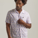 Lee hombres camisa resort floral de ajuste relajado gris brumoso ropa Z6H6F899