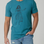 Lee hombres camiseta con estampado de hula brezo verde azulado ropa Z6H6F840