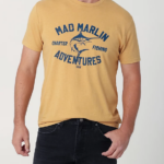 Lee hombres camiseta con estampado de marlin loco oro pálido ropa Z6H6F852