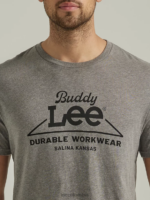 Lee hombres camiseta con estampado de ropa de trabajo duradera grafito ropa Z6H6F868 - Image 3