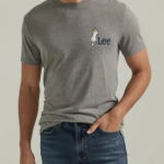 Lee hombres camiseta con estampado tropical grafito ropa Z6H6F850