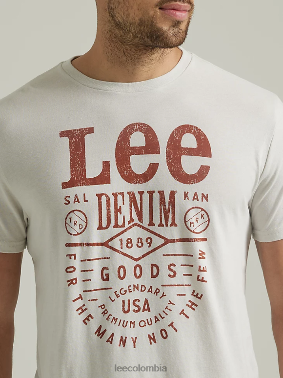 Lee hombres camiseta con gráfico de artículos de mezclilla brezo de roca lunar ropa Z6H6F860 - Image 3