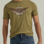 Lee hombres camiseta con gráfico de escudo alado capuleto oliva brezo ropa Z6H6F863