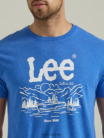 Lee hombres camiseta con gráfico de estilo de vida al aire libre hermoso azul ropa Z6H6F878 - Image 3