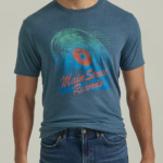 Lee hombres camiseta con gráfico de main street records azul marino de medianoche ropa Z6H6F881