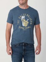 Lee hombres camiseta con gráfico de pelícano salado azul marino de medianoche ropa Z6H6F846