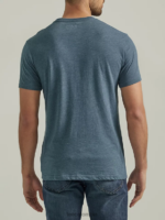 Lee hombres camiseta con gráfico de viaje por carretera jaspeado azul marino medianoche ropa Z6H6F856 - Image 2
