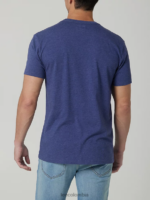 Lee hombres camiseta con logo derretido jaspeado de mezclilla ropa Z6H6F865 - Image 2