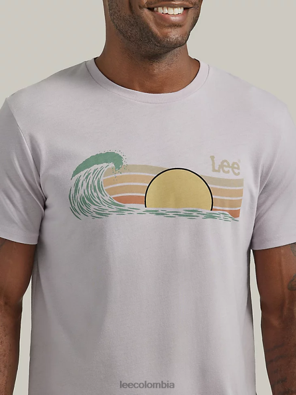 Lee hombres camiseta gráfica con vista al mar niebla profunda ropa Z6H6F839 - Image 3