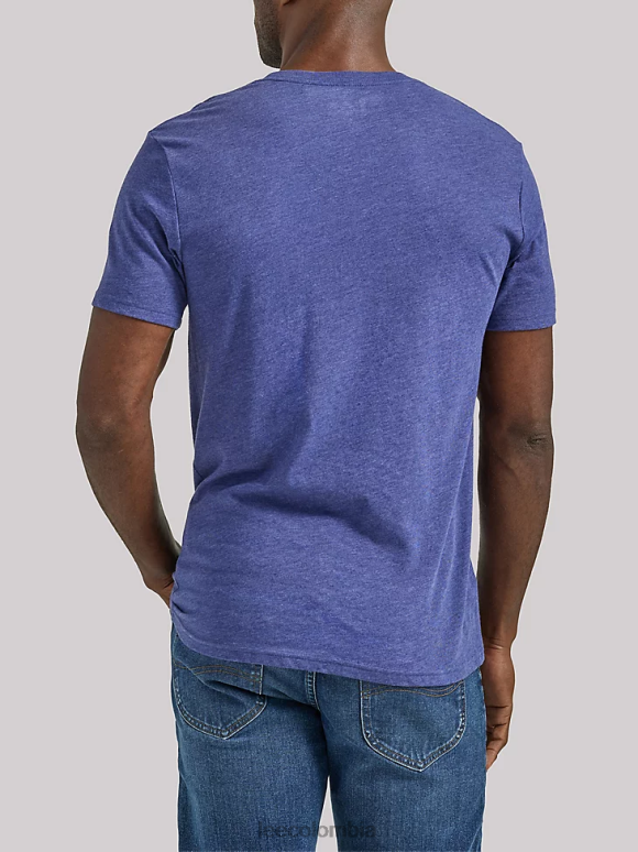 Lee hombres camiseta gráfica de suministro de ropa de trabajo himno azul ropa Z6H6F886 - Image 2