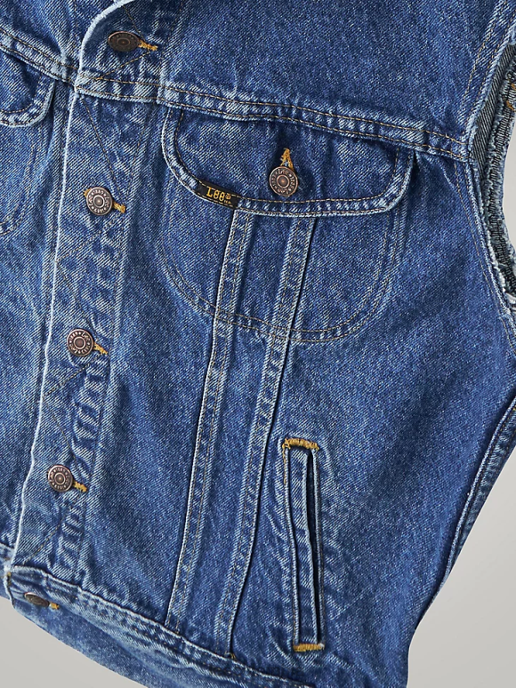 Lee hombres chaleco de jinete vintage rv11 (talla m) Denim oscuro ropa Z6H6F1137 - Image 2