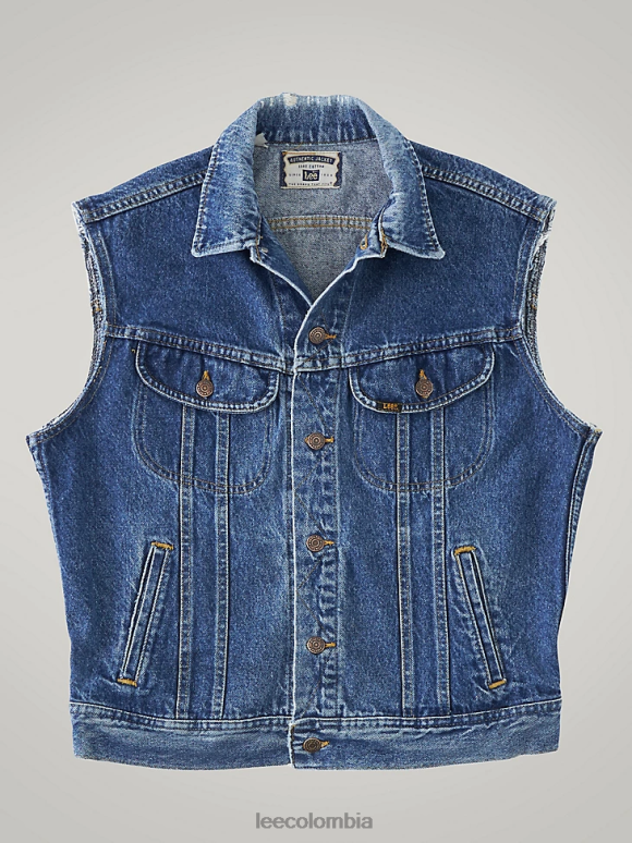 Lee hombres chaleco de jinete vintage rv11 (talla m) Denim oscuro ropa Z6H6F1137 - Image 1