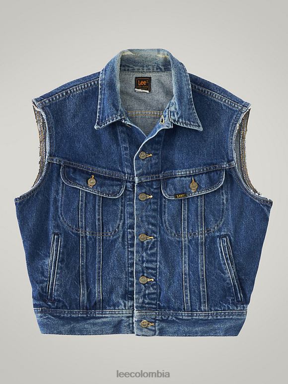 Lee hombres chaleco de jinete vintage rv20 (talla m) Denim oscuro ropa Z6H6F1129 - Image 1