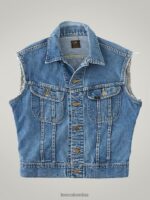 Lee hombres chaleco de jinete vintage rv25 (talla xs) mezclilla mediana ropa Z6H6F1136
