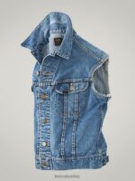 Lee hombres chaleco de jinete vintage rv25 (talla xs) mezclilla mediana ropa Z6H6F1136 - Image 3