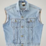 Lee hombres chaleco de jinete vintage rv28 (talla l) mezclilla ligera ropa Z6H6F1138