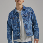 Lee hombres chaqueta estilo camionero estilo boxy mármol ropa Z6H6F1121