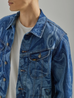 Lee hombres chaqueta estilo camionero estilo boxy mármol ropa Z6H6F1121 - Image 3