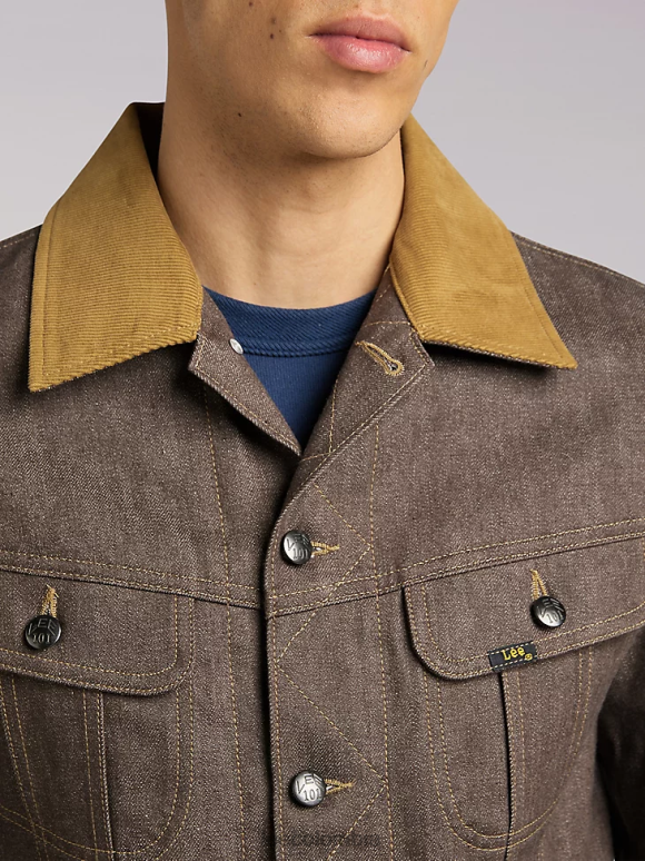 Lee hombres chaqueta jinete tormenta 101 seco - marrón ropa Z6H6F1125 - Image 4