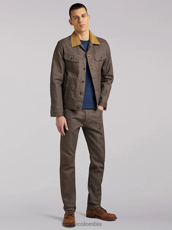 Lee hombres chaqueta jinete tormenta 101 seco - marrón ropa Z6H6F1125 - Image 5