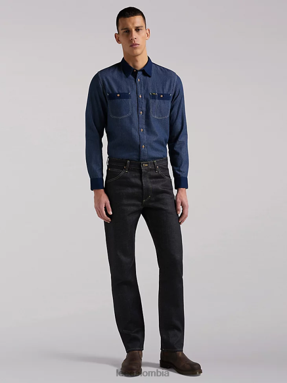 lee_hombres_coleccion_europea_101z_vaqueros_de_pernera_recta_con_ajuste_relajado_y_espalda_cenida_seco_ropa_z6h6f539.png Lee hombres colección europea 101z vaqueros de pernera recta con ajuste relajado y espalda ceñida seco ropa Z6H6F539 - Image 1