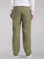 Lee hombres colección europea chetopa pantalones chinos de ajuste relajado verde oliva ropa Z6H6F788 - Image 3