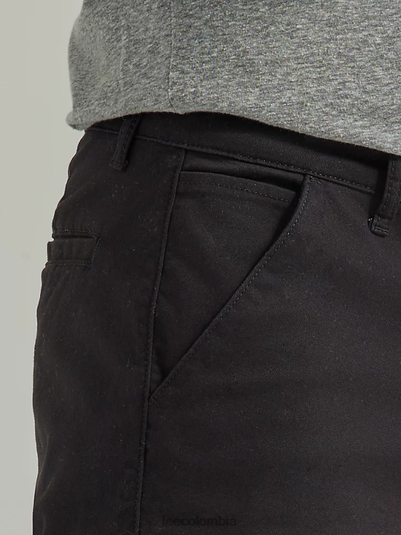Lee hombres frente plano corto unión todo negro ropa Z6H6F1064 - Image 3