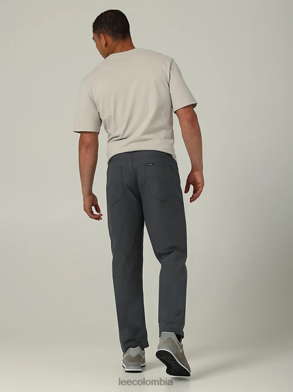 Lee hombres hd pantalones cónicos relajados maverick gris metálico ropa Z6H6F730 - Image 3