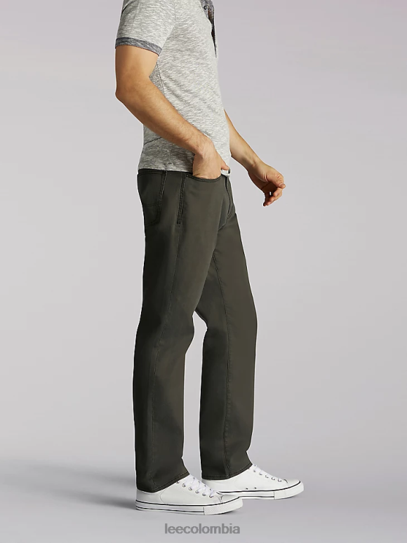 Lee hombres jeans deportivos con pernera cónica Extreme Motion gris oscuro ropa Z6H6F681 - Image 3