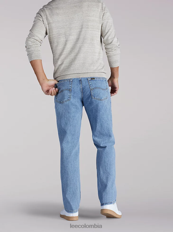 Lee hombres jeans holgados con pernera recta luz desgastada ropa Z6H6F567 - Image 2