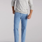 Lee hombres jeans holgados con pernera recta luz desgastada ropa Z6H6F567
