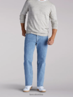 Lee hombres jeans holgados con pernera recta luz desgastada ropa Z6H6F567