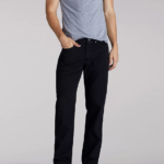 Lee hombres jeans rectos regulares selectos premium doble negro ropa Z6H6F629