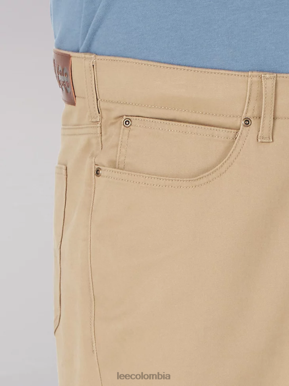 Lee hombres jeans rectos relajados mvp de movimiento extremo (grandes y altos) oscar caqui ropa Z6H6F594 - Image 4