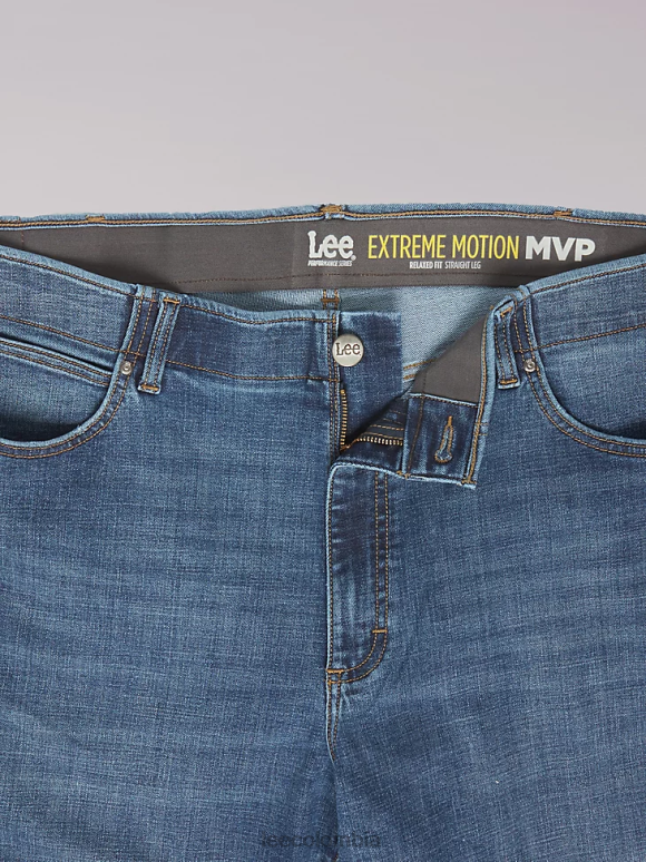 Lee hombres jeans rectos relajados mvp de movimiento extremo (grandes y altos) rey ropa Z6H6F593 - Image 6