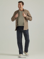 Lee hombres legendario pantalón relajado y recto con parte delantera plana Armada ropa Z6H6F715 - Image 2