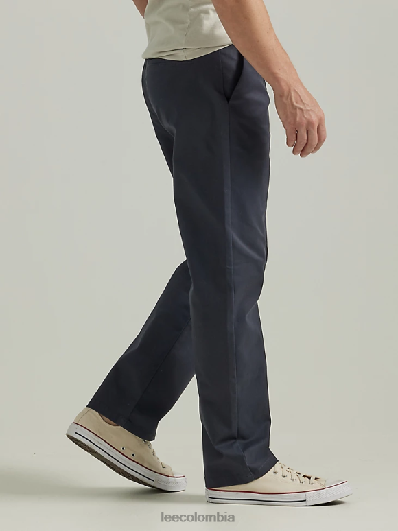 Lee hombres legendario pantalón relajado y recto con parte delantera plana Armada ropa Z6H6F715 - Image 4