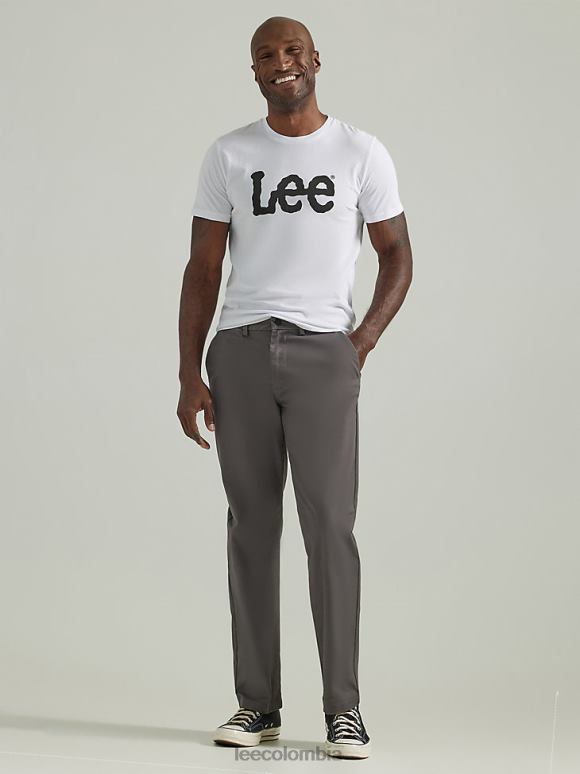 Lee hombres legendario pantalón relajado y recto con parte delantera plana carbón ropa Z6H6F713 - Image 2
