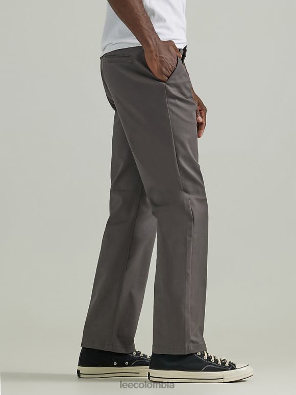 Lee hombres legendario pantalón relajado y recto con parte delantera plana carbón ropa Z6H6F713 - Image 3