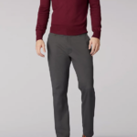 Lee hombres pantalón caqui de ajuste relajado de movimiento extremo gris oscuro ropa Z6H6F738