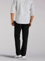 Lee hombres pantalón caqui de ajuste relajado de movimiento extremo negro ropa Z6H6F736 - Image 2