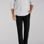 Lee hombres pantalón caqui de ajuste relajado de movimiento extremo negro ropa Z6H6F736