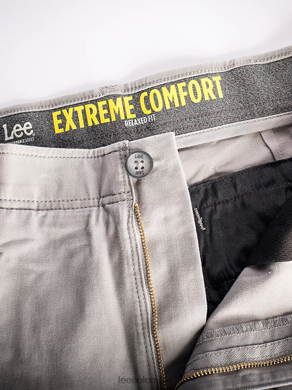 Lee hombres pantalón caqui de ajuste relajado de movimiento extremo paloma ropa Z6H6F737 - Image 4