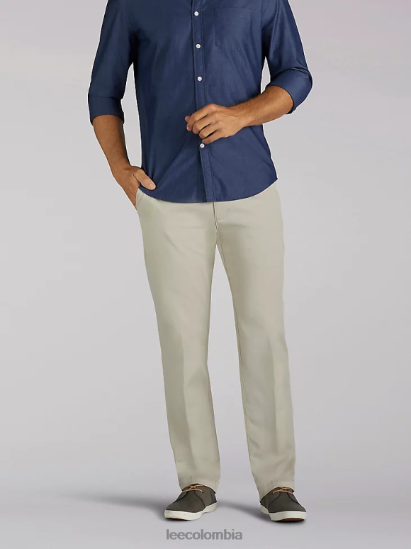 Lee hombres pantalón caqui de ajuste relajado de movimiento extremo paloma ropa Z6H6F737 - Image 5