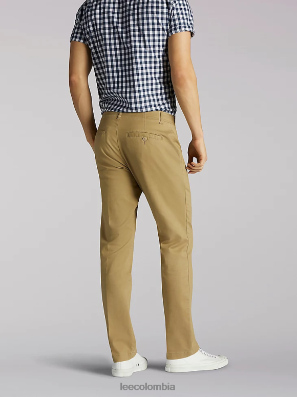 Lee hombres pantalón caqui de corte slim Extreme Motion gris pardo ropa Z6H6F762 - Image 2
