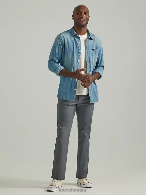 Lee hombres pantalón caqui de corte slim Extreme Motion pintor gris ropa Z6H6F760 - Image 2