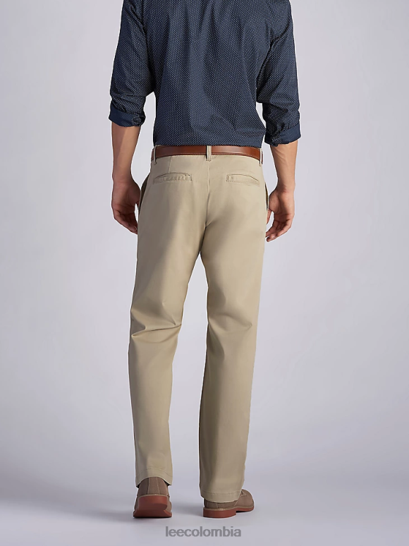 Lee hombres pantalón caqui de movimiento extremo (grande y alto) Guijarro ropa Z6H6F766 - Image 2