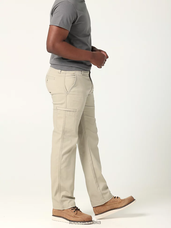 Lee hombres pantalón cargo de lona con bolsillo ribeteado mvp de movimiento extremo caqui kansas ropa Z6H6F801 - Image 3